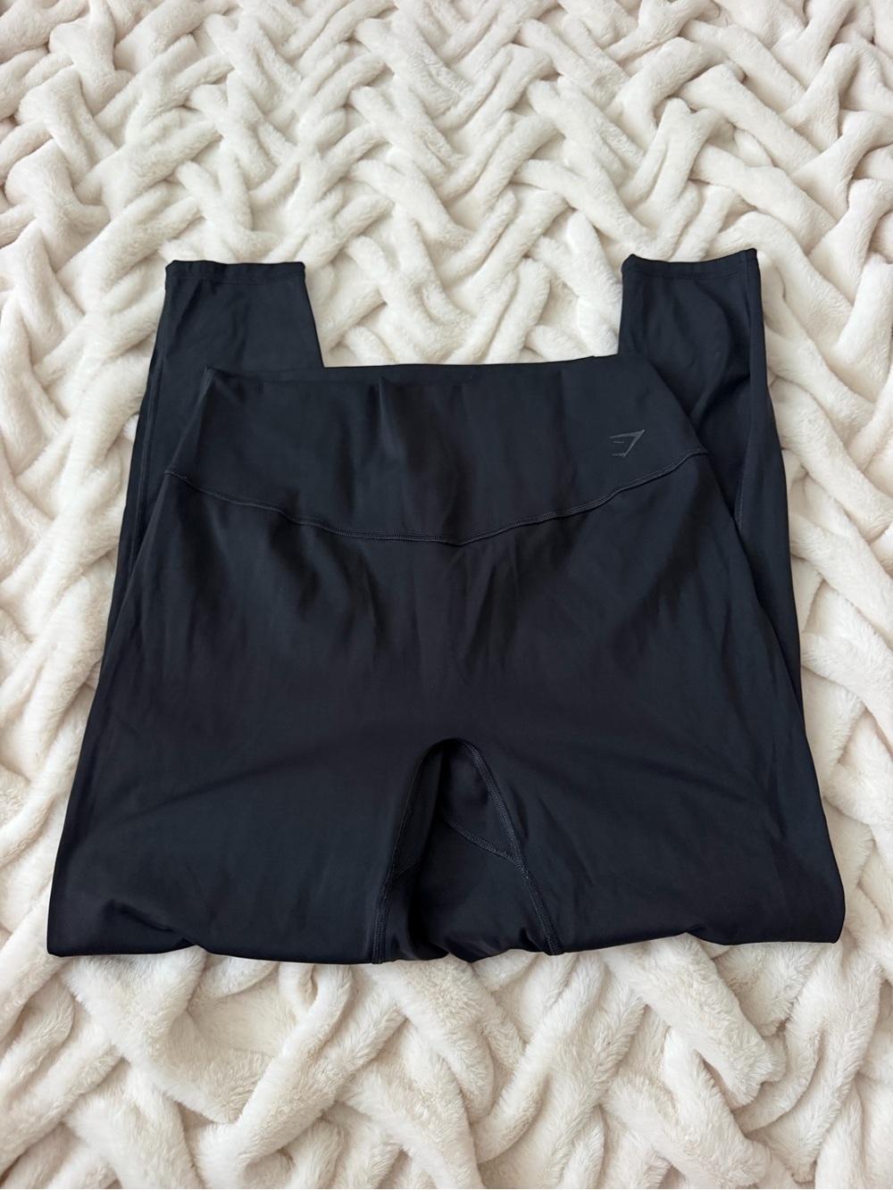 Gymshark Women’s Black High-Waist Leggings with Subtle Logo